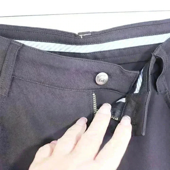 Foot Joy FJ Golf Pants Men’s Athletic Fit Size 35X32 Black Stretch Sports - Picture 4 of 12